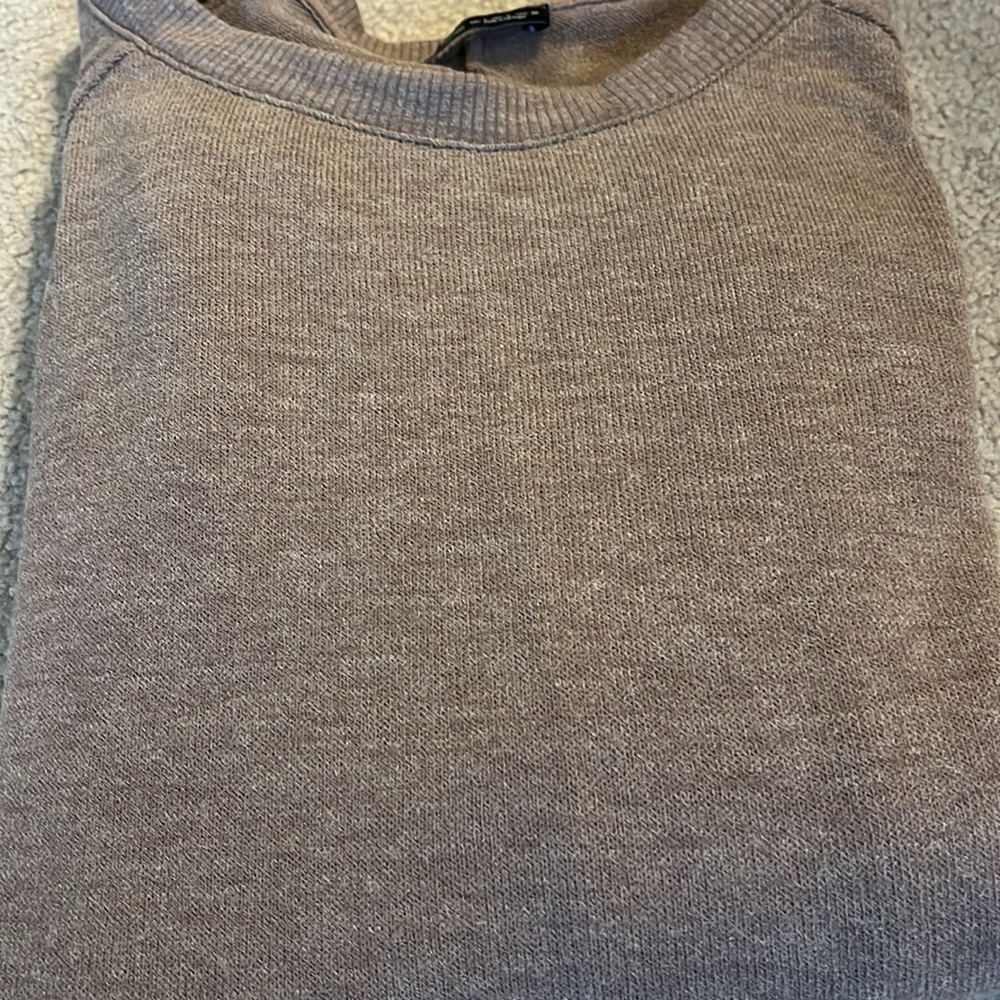 Zara Basics Collection Side Ruffle Crew Sweater L - image 5